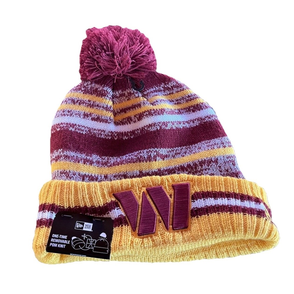 Washington Commanders New Era Knit Beanie Hat Official On‎ Field Burgundy NWT